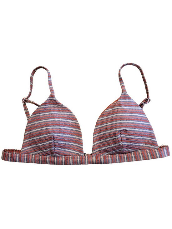 Onia Other - Onia Women's Medium Pastel Stripe Triangle Bikini Top Adjustable Festival Swim